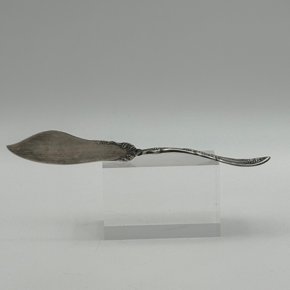 1881 Rogers Silverplate Butter Spreader Grape Pattern Vintage Flatware A1